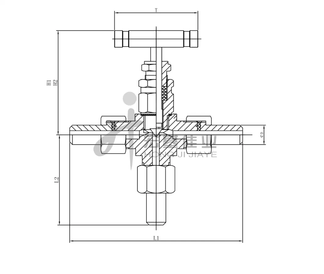 Needlevalve Manufacture Hot Sale Tee-Type Needle Valve Forged by Stainless Steel
