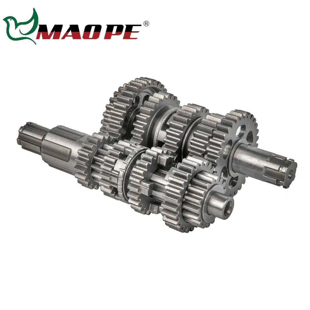 Cg125 Motorcycle Gearshaft Transmission Parts Main and Counter Auxiliary Shafts Gear Box for Cg125